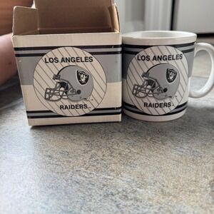 Vintage Los Angeles Raiders NFL Mug w/ Box by Russ Berrie 1990s Team Collectible